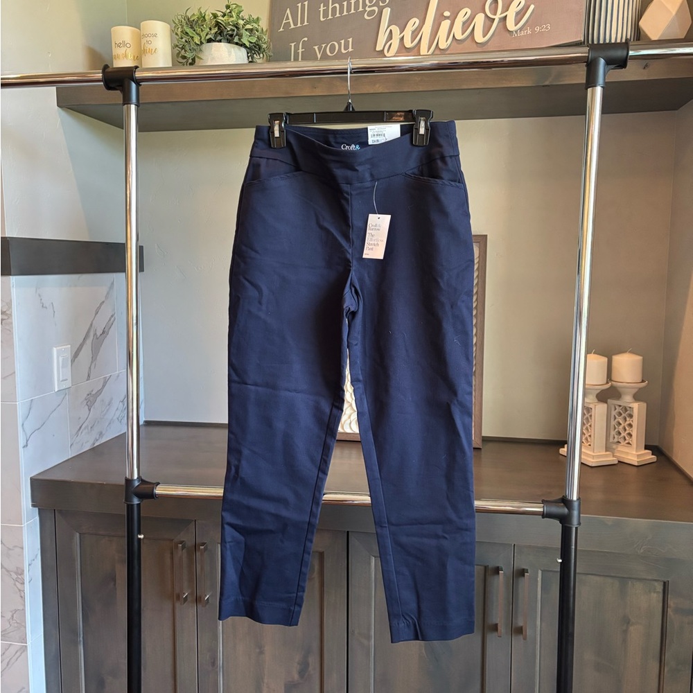 Croft & Barrow Navy Straight-Leg Pants